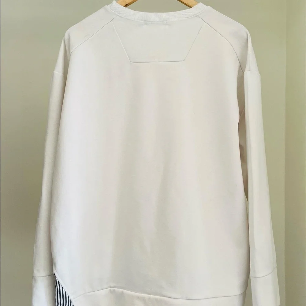 OKKANE KOREAN PLAIN WHITE OVERSIZED SWEATSHIRT FOR WOMEN’S - Picture 3 of 5